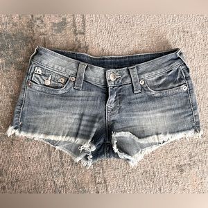True Religion cut-off denim shorts